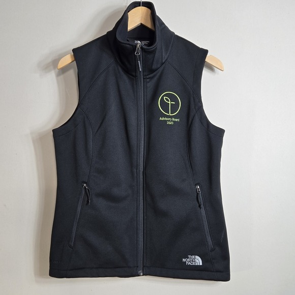 The North Face Jackets & Blazers - The North Face‎ Vest Womens Sz M Full Zip Sleeveless Black Advisory Board Logo